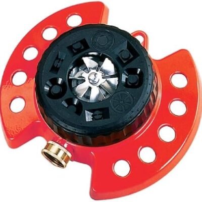 Duty Metal Base, Red 15021 ColorStorm 9-Pattern Premium Turret Sprinkler with Heavy-D