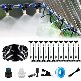 Update Drip Irrigation Kit, 82FT Automatic Watering System with 20 Replaceable 360?? Bendable Sprayers, Atomizing Copper Nozzles for Garden, Plant, Lawn, Patio and Yard