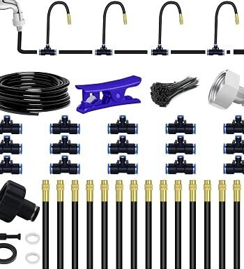 49.21Ft Drip Irrigation Kit System, 360?? Bendable Garden Irrigation System