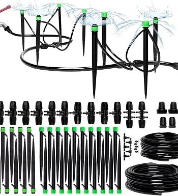 Drip Irrigation System Kit for Garden Watering, Sprinkler, 100 ft