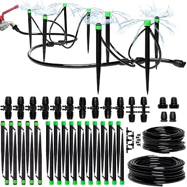 Drip Irrigation System Kit for Garden Watering, Sprinkler, 100 ft